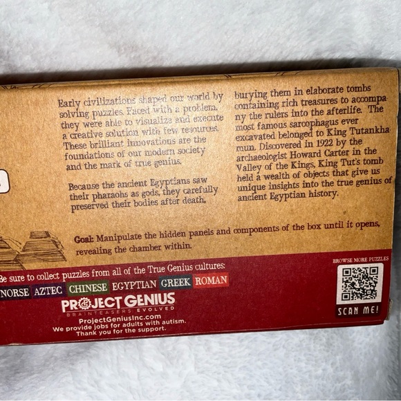 TRUE GENIUS PHAROAH'S TOMB WOOD BRAINTEASER PUZZLE BOX - U. BRAND NEW IN BOX! - Picture 9 of 16